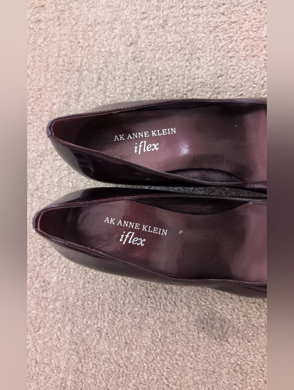 Anne Klein Burgundy iFlex Patent Leather Pumps - Picture 3 of 7